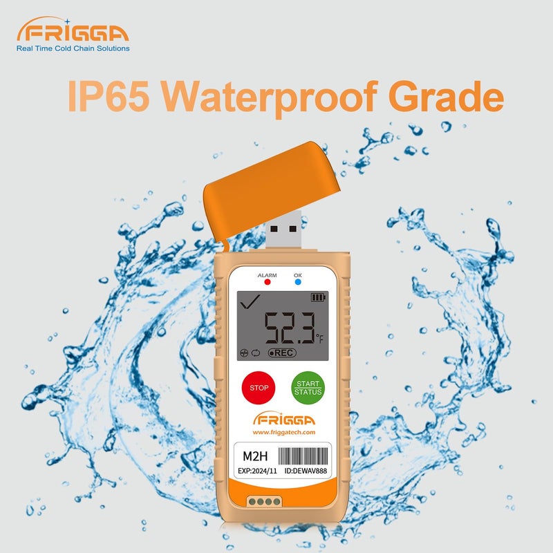 Frigga M2 2 Pack Reusable Temperature Humidity Data Logger USB Digital Refrigerator Thermometer Multi-Use Temperature Recorder High Accuracy 28800 Points PDF CSV Report - Image 5